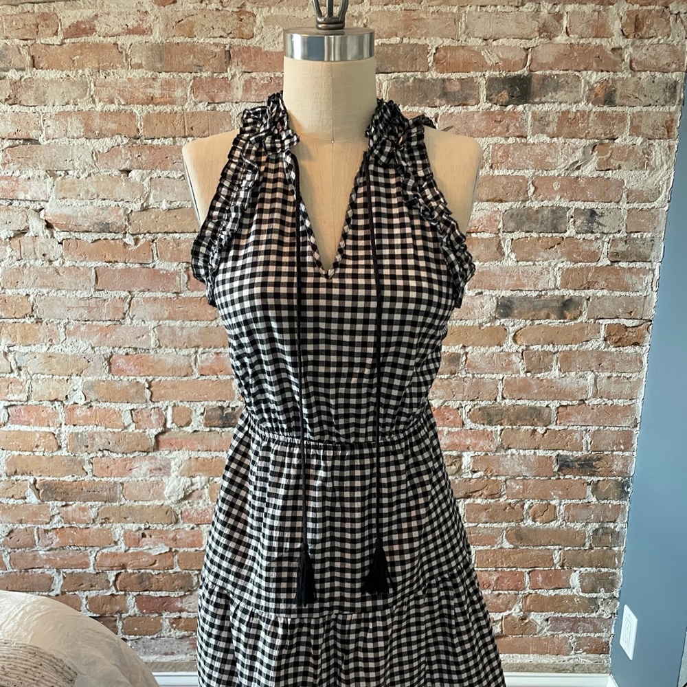 Black & White Gi Guam Tiered Dress Sz XS